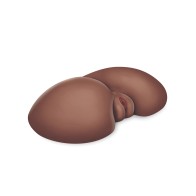 Luvdollz Remote Control Pussy Ass Rechargeable Mocha - Realistic Pleasure