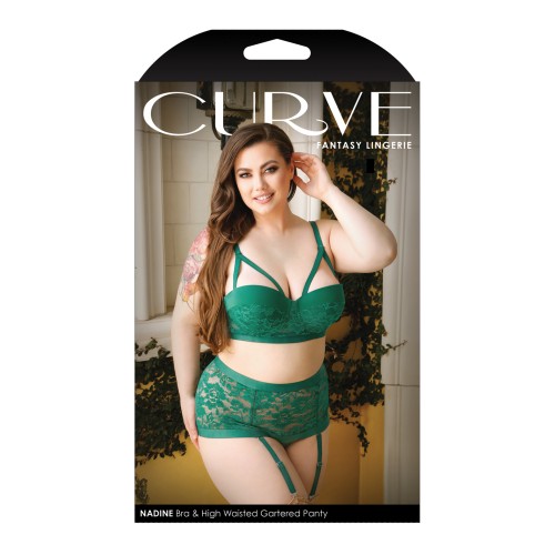 Conjunto de Sujetador de Copas Contorneadas y Panty de Cintura Alta Curve Nadine