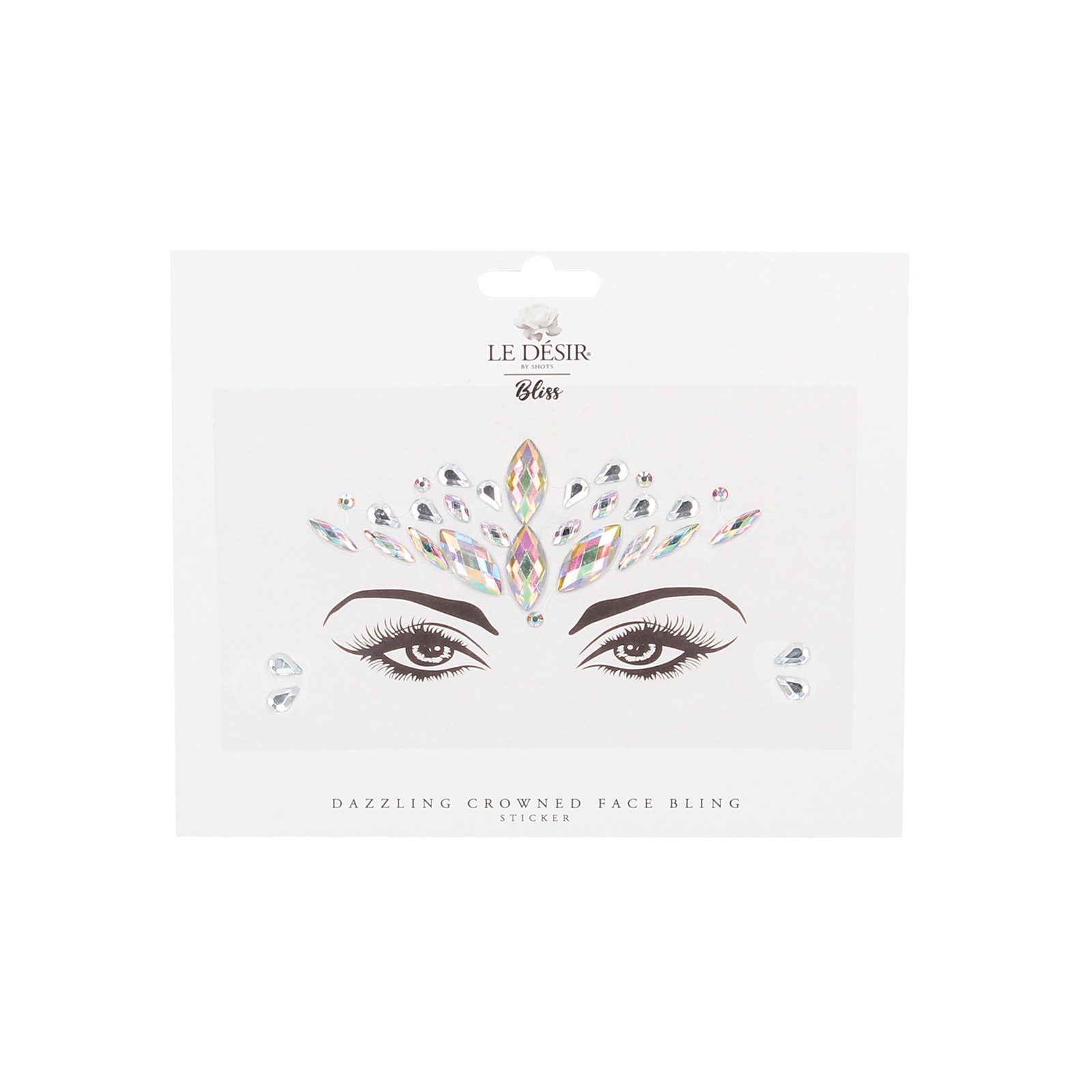 Dazzling Crowned Face Bling Sticker for Glamorous Looks