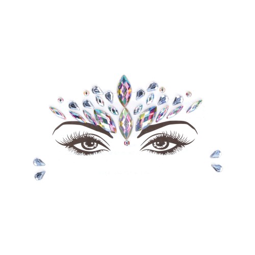 Dazzling Crowned Face Bling Sticker for Glamorous Looks