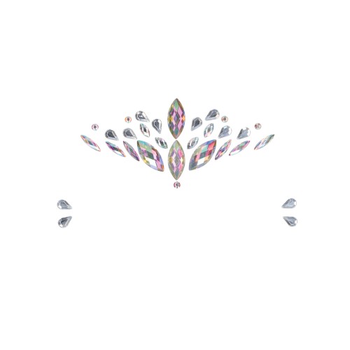 Dazzling Crowned Face Bling Sticker for Glamorous Looks