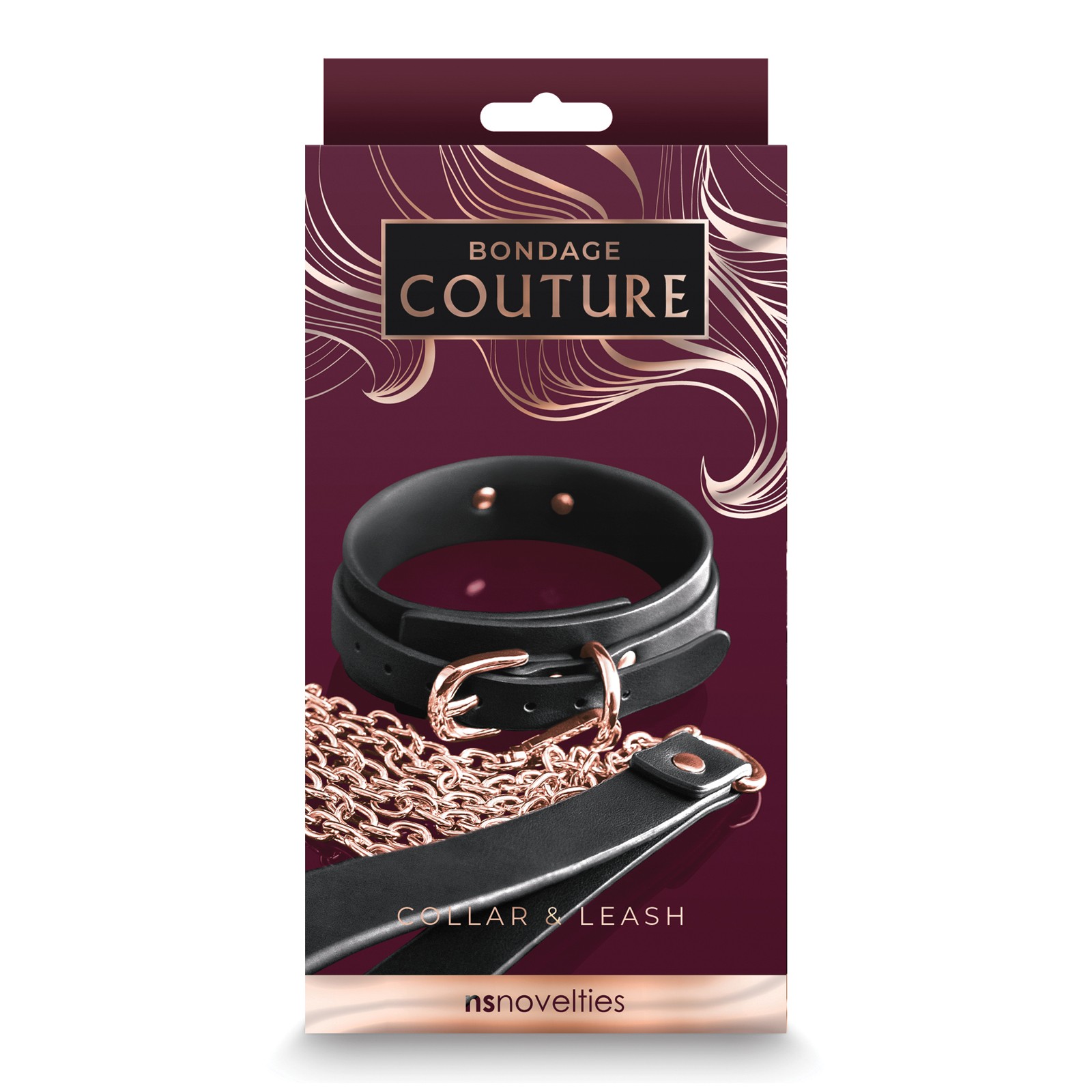 Bondage Couture Collar & Leash - Black