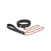 Bondage Couture Collar & Leash - Black