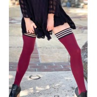 Kixies Cranberry Thigh Highs Size A