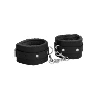 Shots Ouch Plush Leather Ankle Cuffs - Black