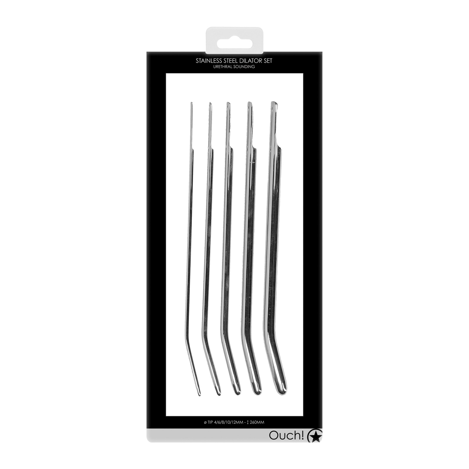 Ouch Urethral Sounding Metal Dilator Set