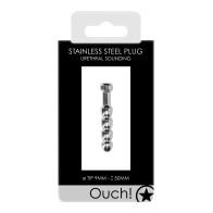 Shots Ouch 9mm Urethral Sounding Metal Plug