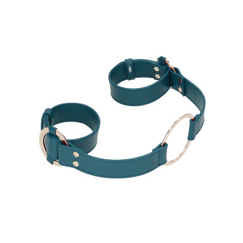 Shots Ouch Halo Handcuffs w Connector Green