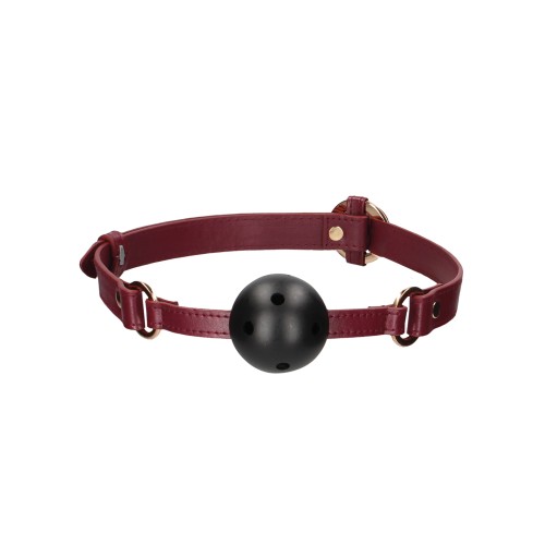 Shots Ouch Halo Breathable Ball Gag Burgundy