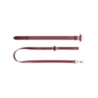 Shots Ouch Halo Collar Leash Burgundy