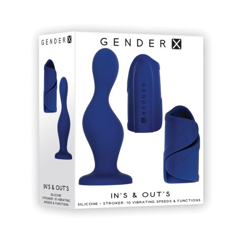 Dúo Vibrador Gender X In's & Out's Azul