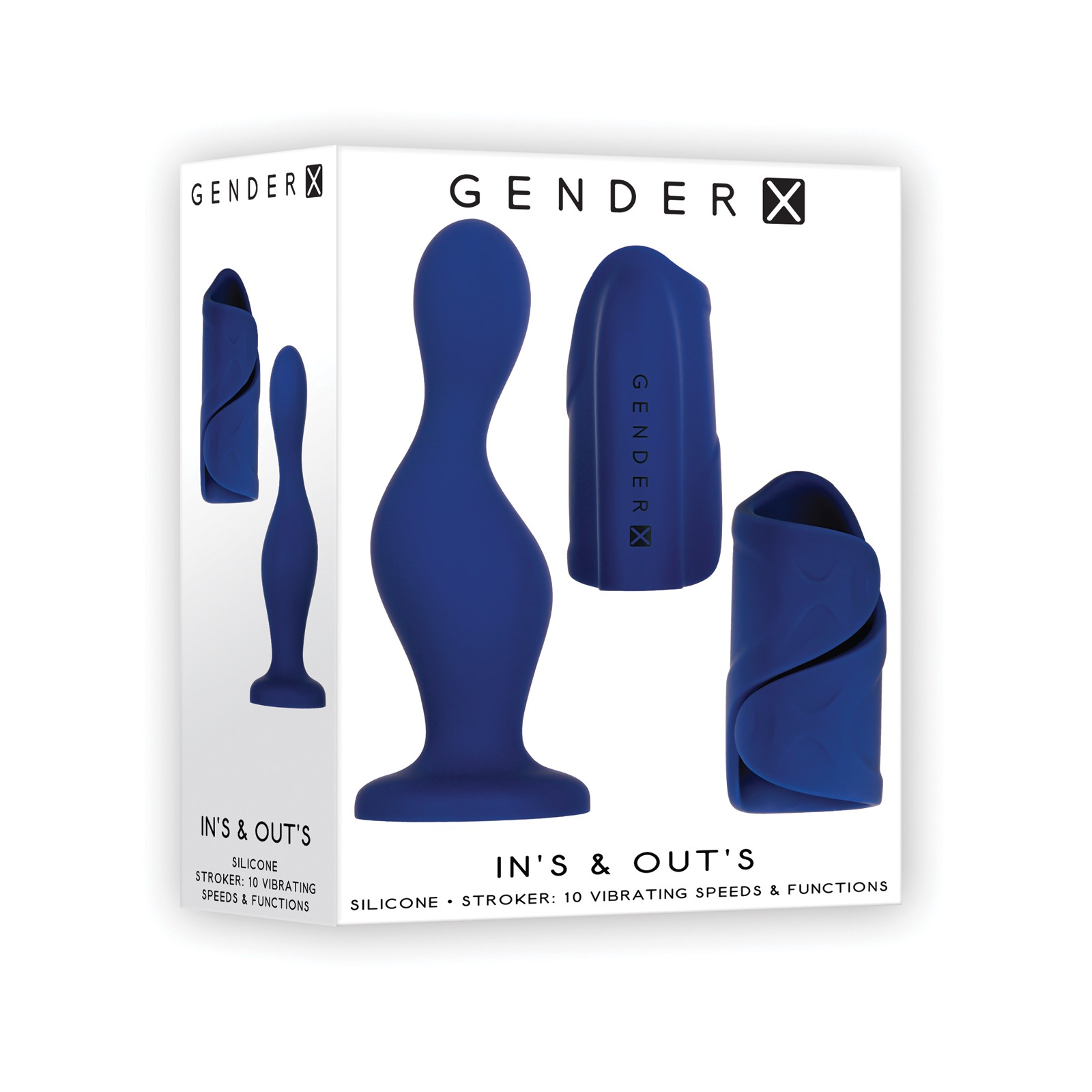 Gender X In's & Out's Vibrator Duo Blue