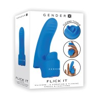 Gender X Flick It - Vibrador de Dedo Azul