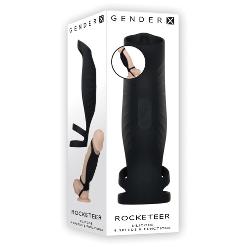 Funda para Pene Gender X Rocketeer Negra - Placer Definitivo