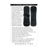 Vibrador de Ropa Interior Universal Gender X Negro