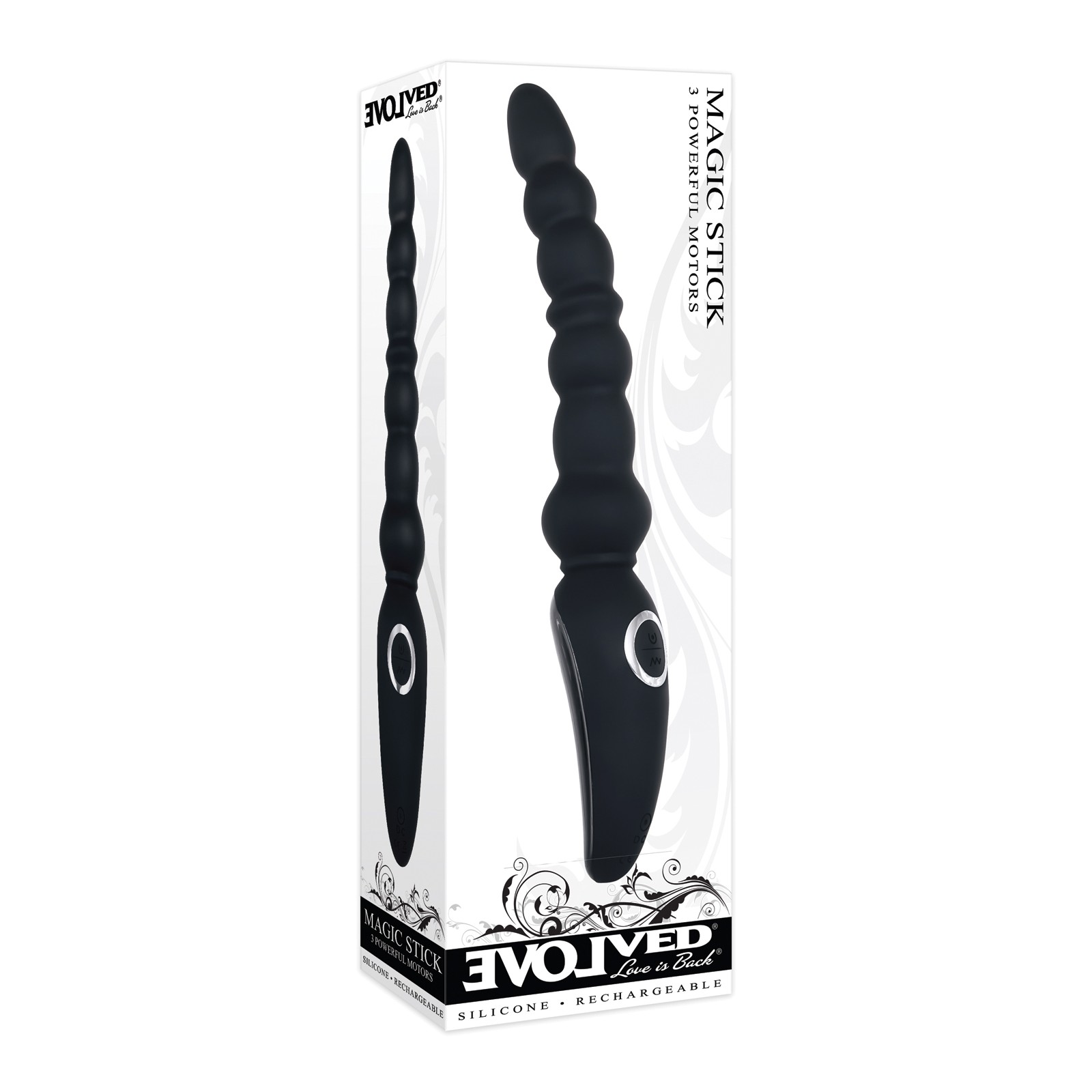 Evolved Magic Stick Beaded Vibrator Black - Intensify Pleasure