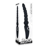 Evolved Magic Stick Beaded Vibrator Black - Intensify Pleasure