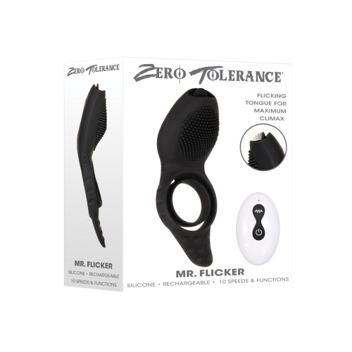 Anillo Vibrador Mr. Flicker Zero Tolerance Negro