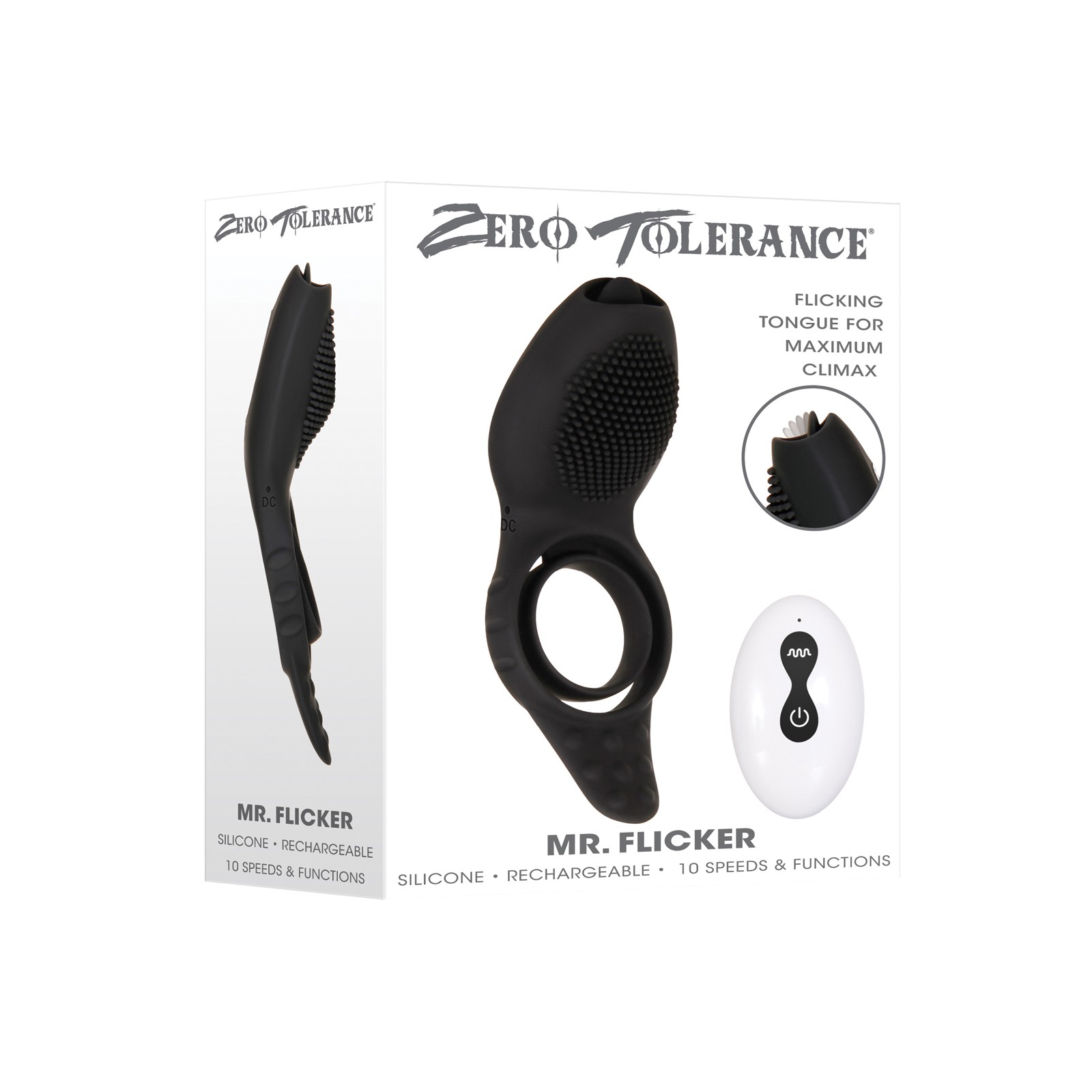 Anillo Vibrador Mr. Flicker Zero Tolerance Negro