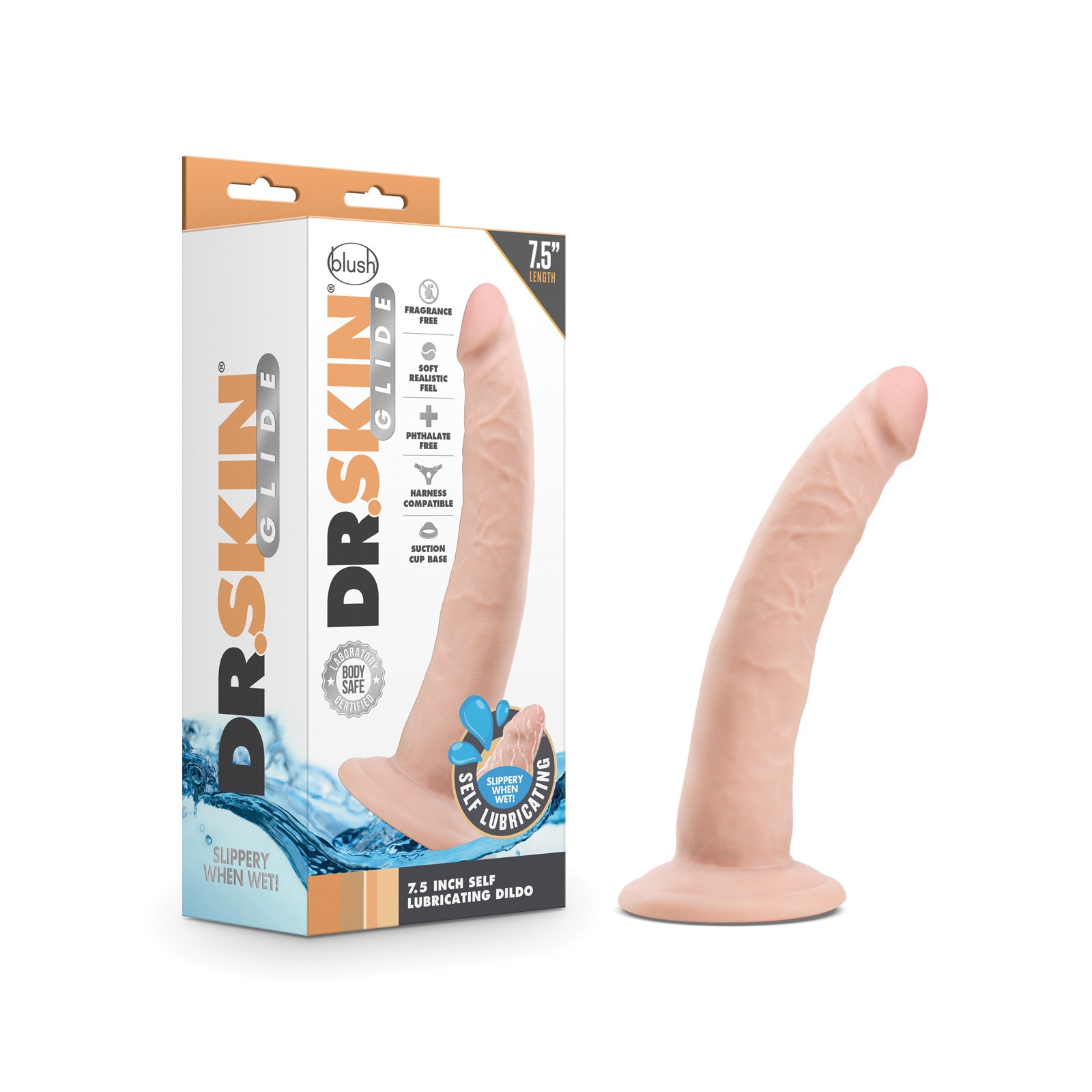 Dildo Auto-Lubricante Dr. Skin Glide 7.5"