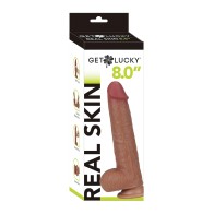 Get Lucky 8.0 Dildo Real Skin - Marrón Claro