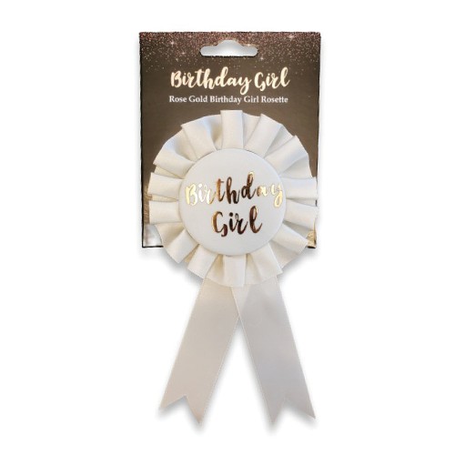 Birthday Girl Badge - Rose Gold Celebration Accessory