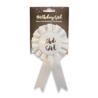 Birthday Girl Badge - Rose Gold Celebration Accessory