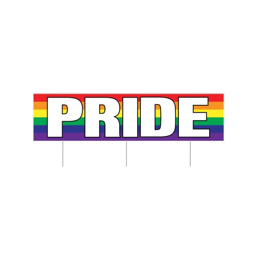 Plastic Jumbo Pride Yard Sign