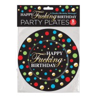 Happy Fucking Birthday Plates Pack of 8