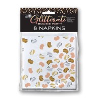 Glitterati Boobie Party Napkins 8 Pack