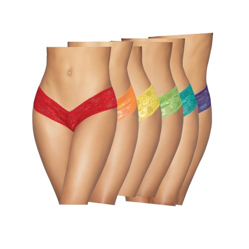 Vibrant Neon Pride Panties 6 Pack