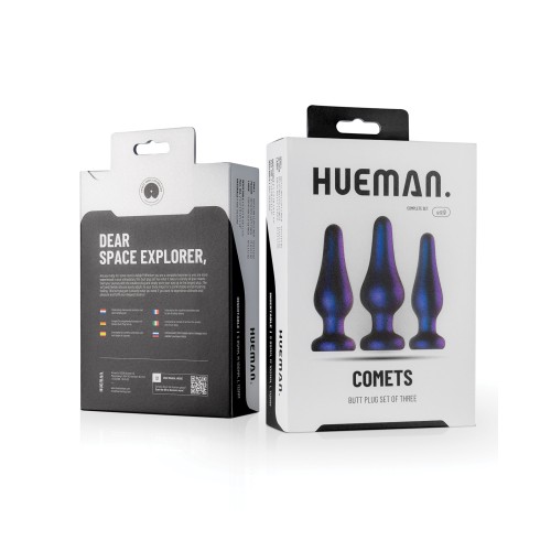 Hueman Comets Butt Plug Set of 3 Purple