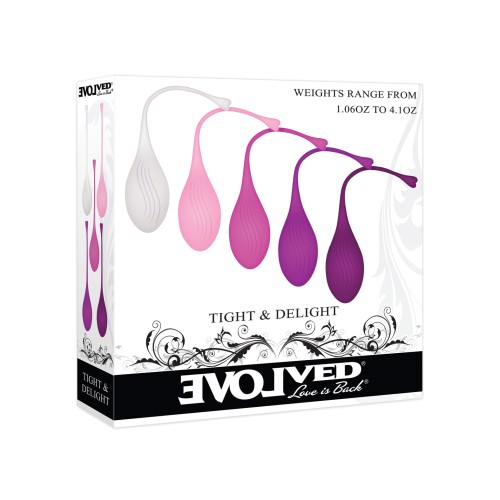 Conjunto de Bolas de Kegel Pesadas Evolved Tight & Delight Colores Surtidos