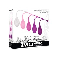 Conjunto de Bolas de Kegel Pesadas Evolved Tight & Delight Colores Surtidos