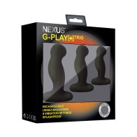 Nexus G Play Trio Rechargeable Massagers Black