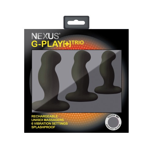 Nexus G Play Trio Rechargeable Massagers Black