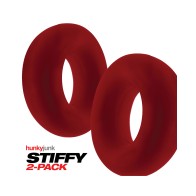 Hunky Junk Stiffy 2 Pack Cockrings - Cherry Ice