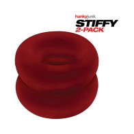 Hunky Junk Stiffy Pack de 2 Anillos para el Pene - Cherry Ice