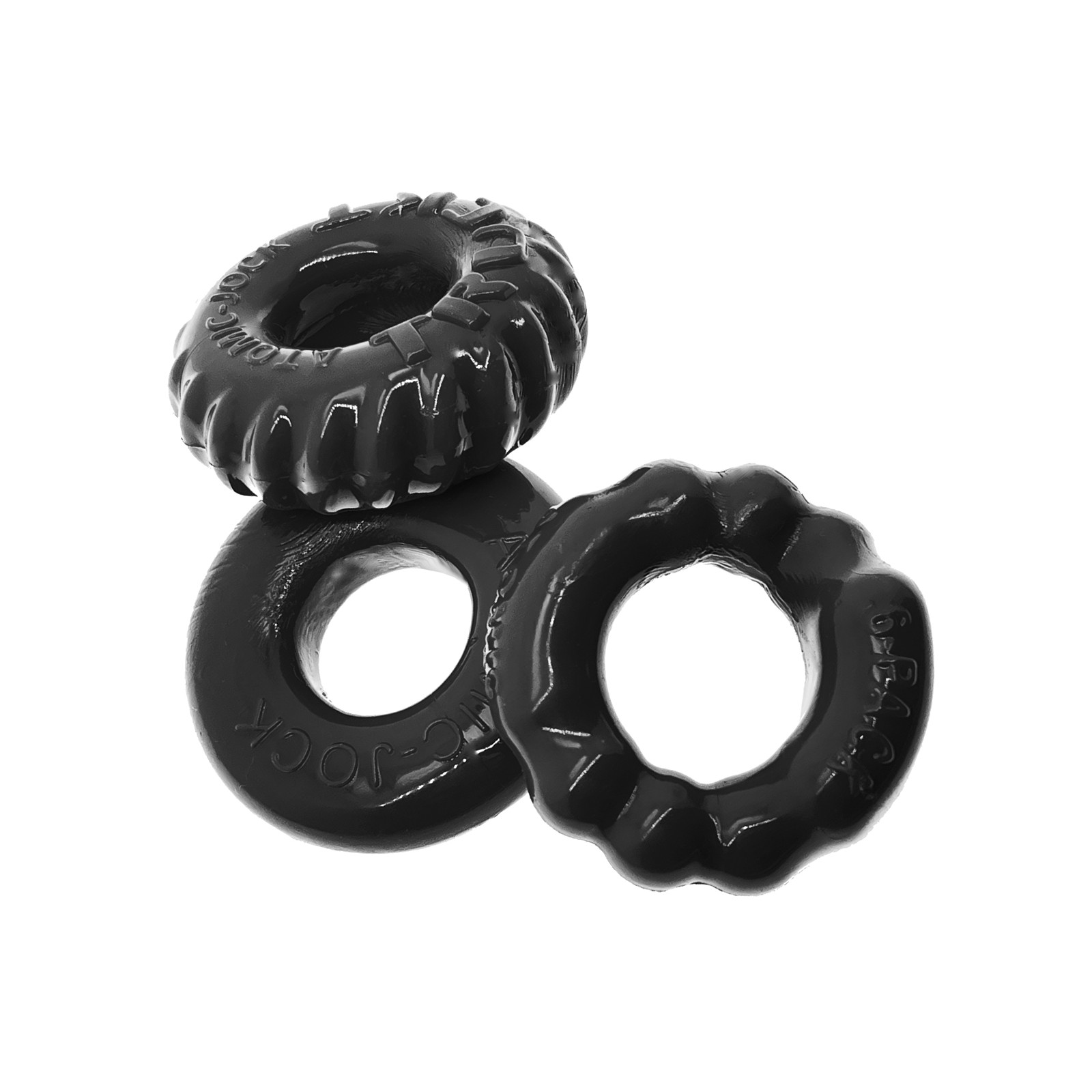 Kit de 3 Cockrings Oxballs Bonemaker Negro