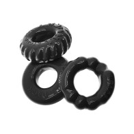 Kit de 3 Cockrings Oxballs Bonemaker Negro