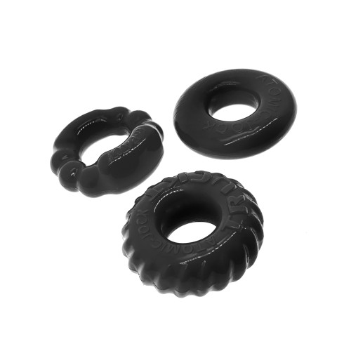 Oxballs Bonemaker 3 Pack Cockring Kit Black