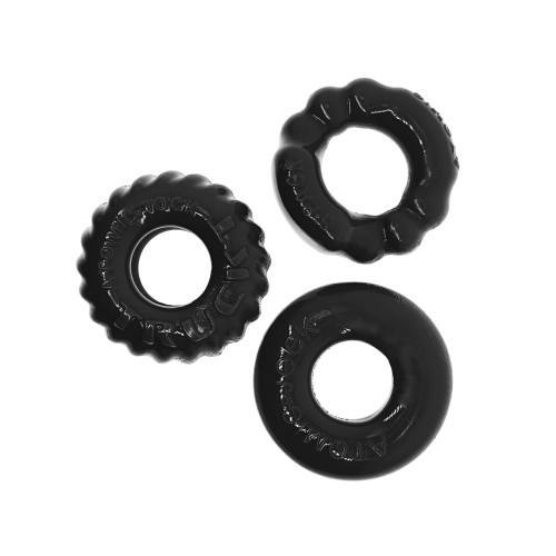 Kit de 3 Cockrings Oxballs Bonemaker Negro