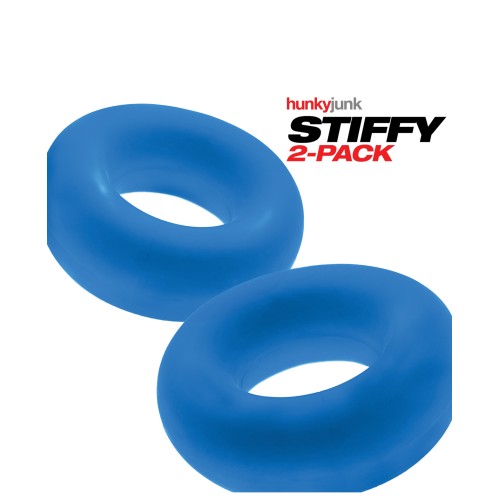 Cockrings Hunky Junk Stiffy - Teal Ice Pack de 2