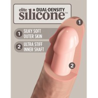 Dildo Silicona Doble Densidad King Cock Elite 6 Pulgadas Claro