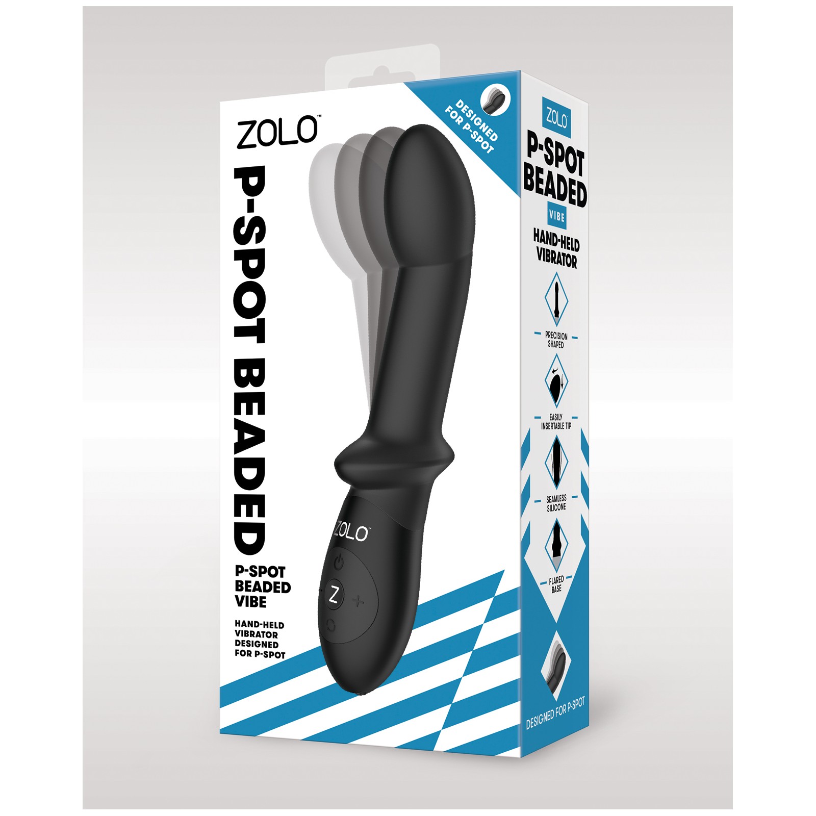 Vibrador Beaded P Spot ZOLO - Negro