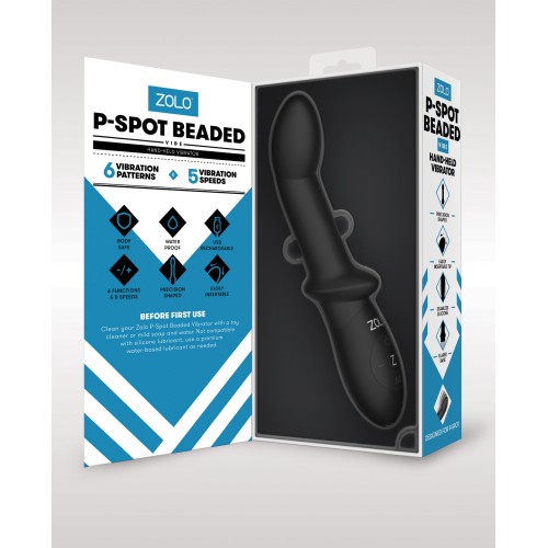 Vibrador Beaded P Spot ZOLO - Negro