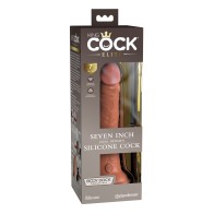 Dildo King Cock de 7 Pulgadas Dual Density en Bronceado