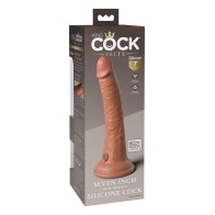 Dildo King Cock de 7 Pulgadas Dual Density en Bronceado