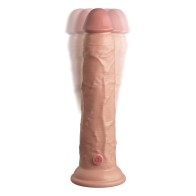 King Cock Elite 9" Dual Density Vibrating Dildo