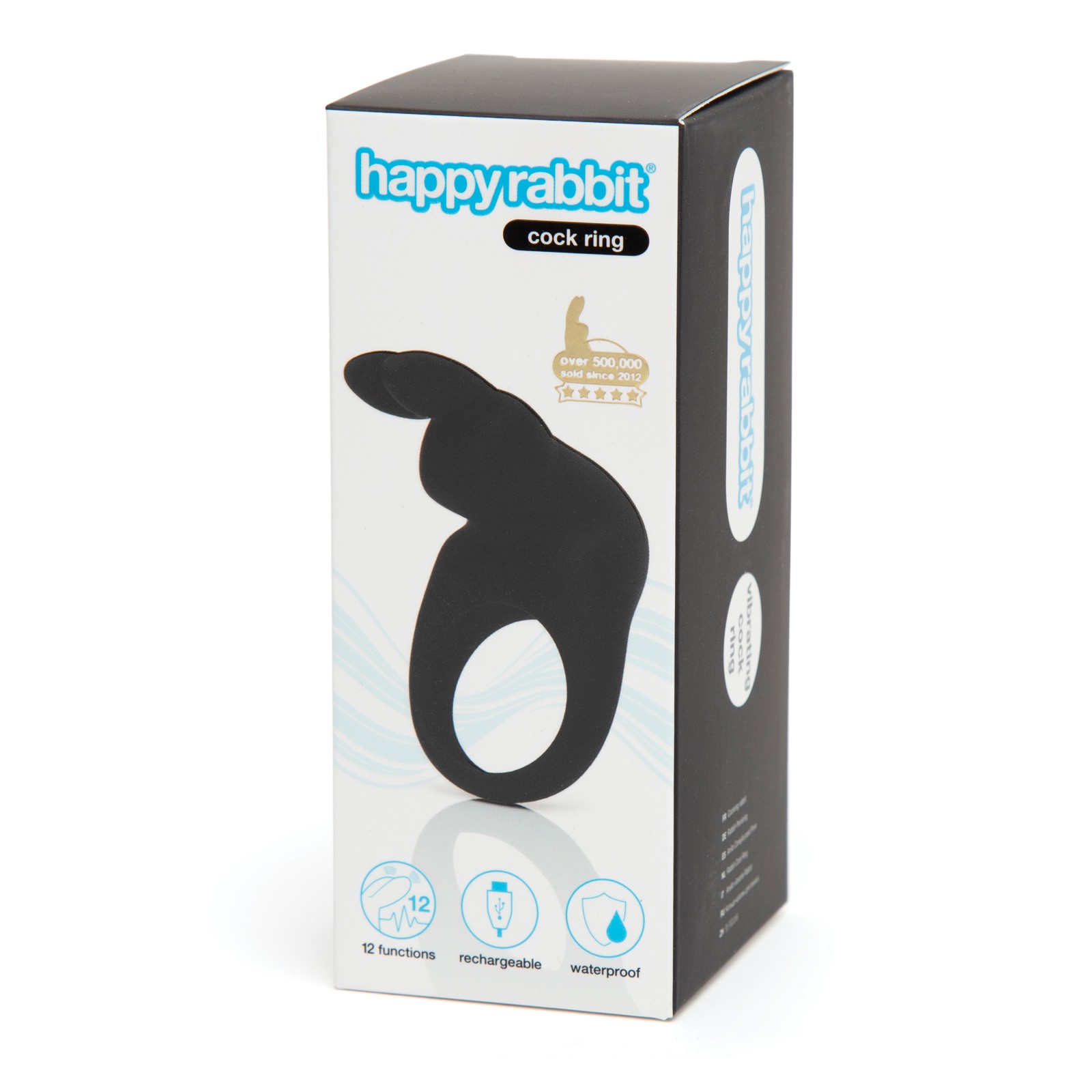 Happy Rabbit Rechargeable Cock Ring in Black